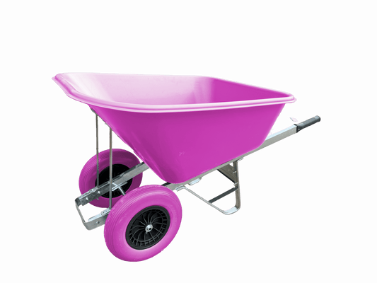 Agri Barrow 200 Litre Twin Plastic Tub Wheelbarrow With Puncture Proof Tyre